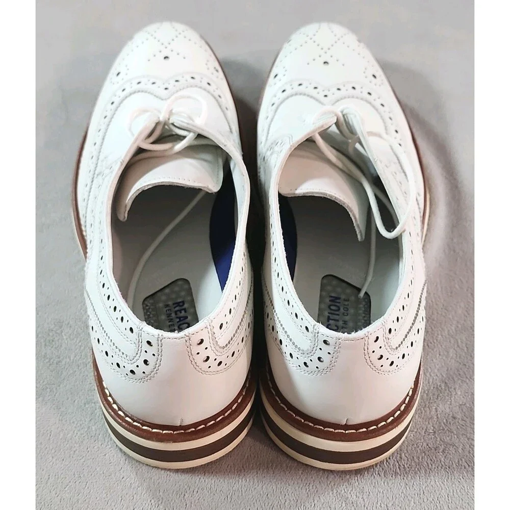 Reaction Kenneth Cole Klay Flex Men's Leather Wingtip Brogue Oxford 11.5 D
